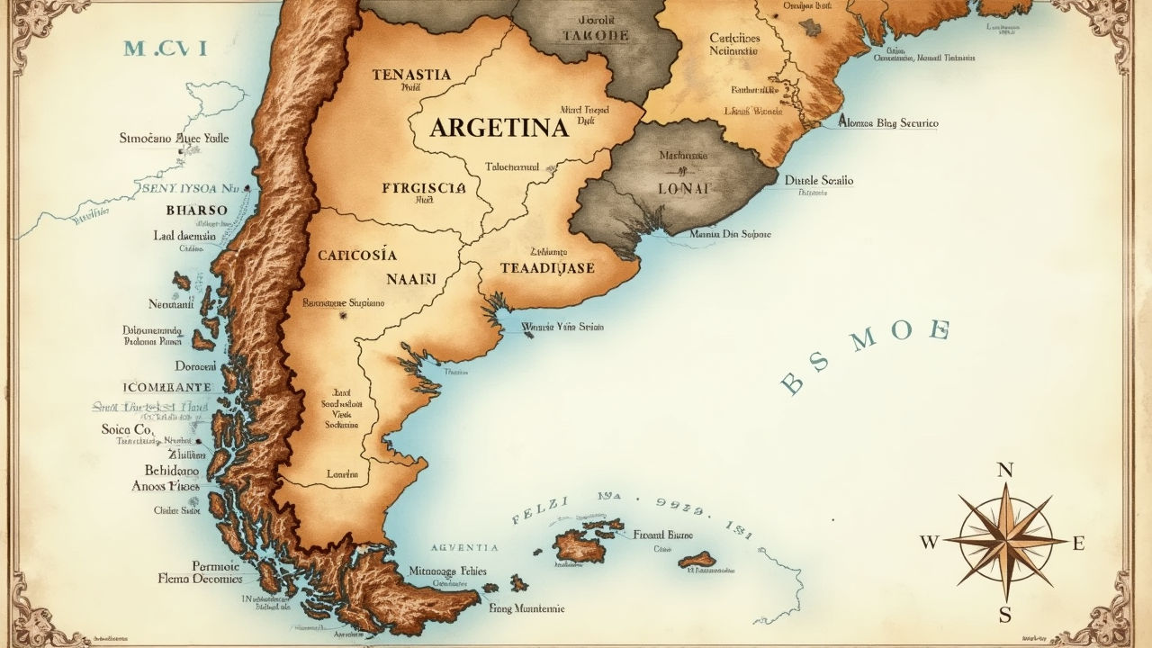 Mapa de Argentina con indicadores económicos